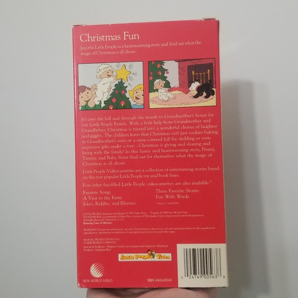 Charming vtg Christmas Little People cartoon on VHS - Picture 4 of 6